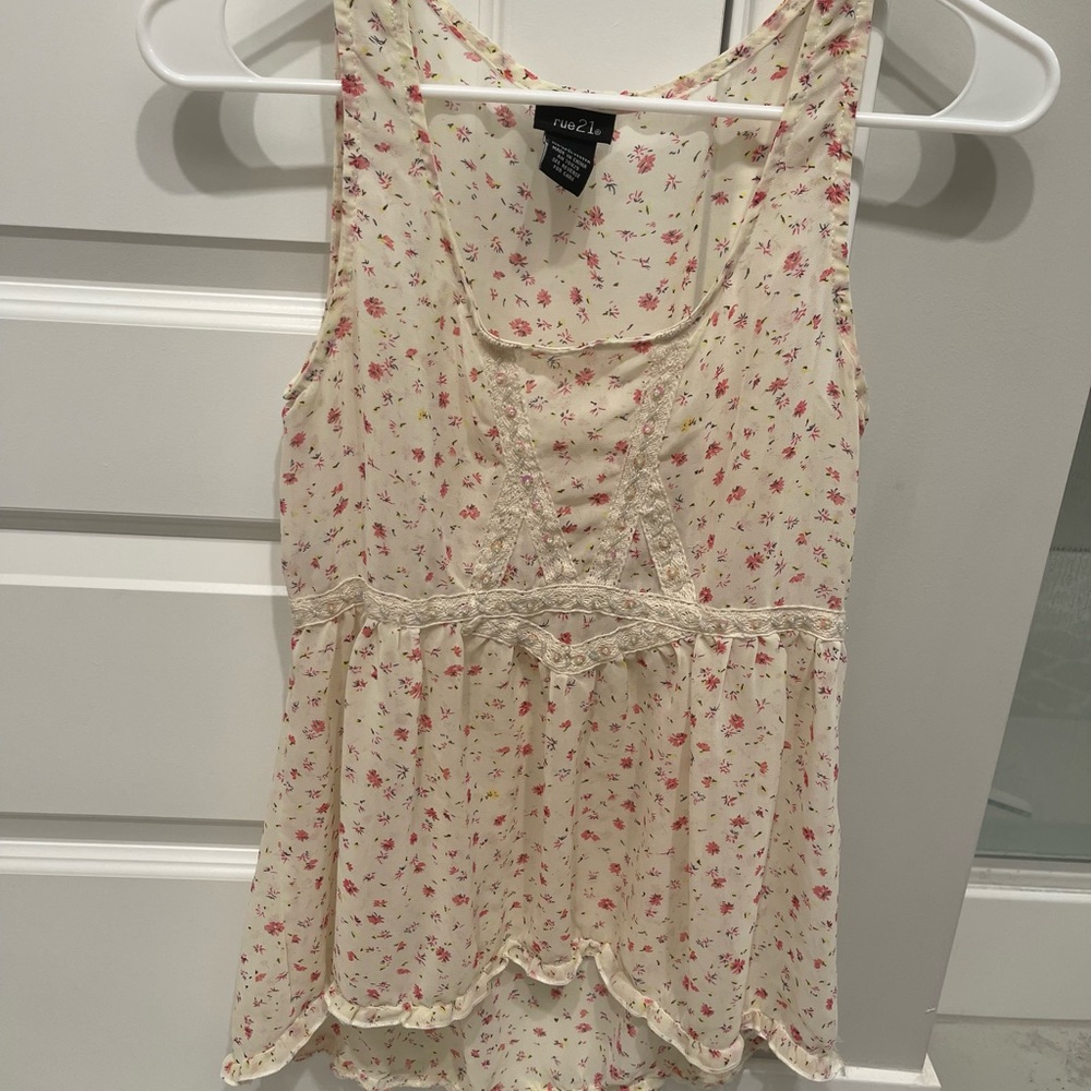 Flower print top